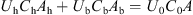 $$ {U}_{\mathrm{h}}{C}_{\mathrm{h}}{A}_{\mathrm{h}}+{U}_{\mathrm{b}}{C}_{\mathrm{b}}{A}_{\mathrm{b}}={U}_0{C}_0A $$