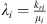 $ {\lambda }_i=\frac{{k}_{{ri}}}{{\mu }_i}$