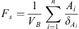 $$ {F}_s=\frac{1}{{V}_B}\sum_{i=1}^n\frac{{A}_i}{{\delta }_{{A}_i}} $$