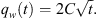 $$ {q}_w(t)=2C\sqrt{t}. $$