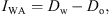 $$ {I}_{\mathrm{WA}}={D}_{\mathrm{w}}-{D}_{\mathrm{o}}, $$