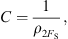 $$ C=\frac{1}{{\rho }_{2{F}_{\mathrm{S}}}}, $$