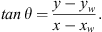 $$ \mathrm{tan}\theta =\frac{y-{y}_{\mathrm{w}}}{x-{x}_{\mathrm{w}}}. $$