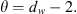 $$ \theta ={d}_{\mathrm{w}}-2. $$