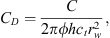 $$ {C}_{\mathrm{D}}=\frac{C}{2{\pi \phi }h{c}_t{r}_{\mathrm{w}}^2}, $$